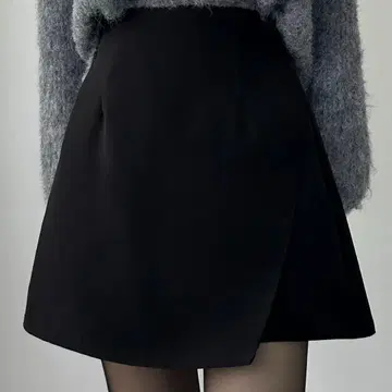 Louere 이너 팬츠 부착 랩 스타일 미니 스커트
