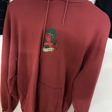 XLARGE 버건디 후드티 L 사이즈