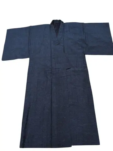 다크 블루 롱 기장 기모노