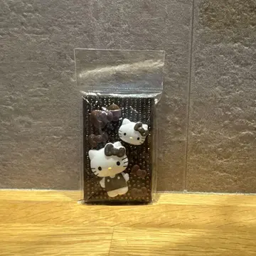 로리즈팜 헬로키티 퀼팅 데코 mini 거울 브라운