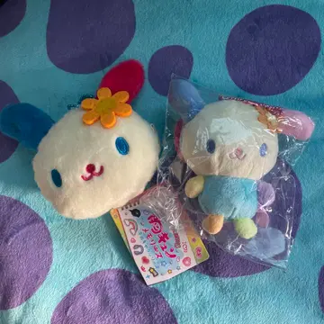 새상품 2점 산리오 가슴 메모리즈 우사하나 페이스 동전 지갑 마스코트