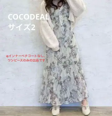 COCODEAL 보타니컬 플라워 시어 원피스 (페티코트 없음)