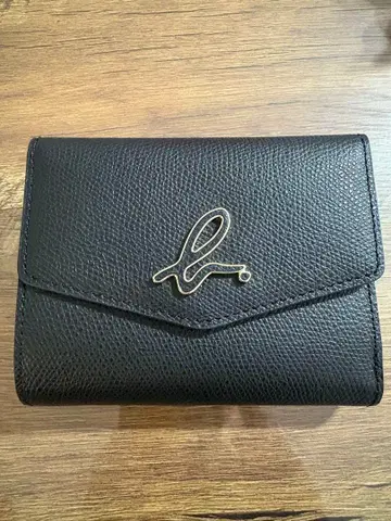 블랙 가죽 3단 폴더형 지갑