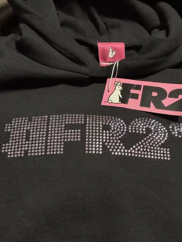 FR2 매실 Rhinestone Logo 후드티 L 한정품