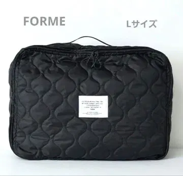 FORME 히가시하라 아키 / 퀼팅 트래블 파우치 large 블랙