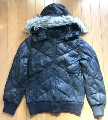 UNIQLO 다운 컬렉션 퍼 다운 자켓 흑먹색 S