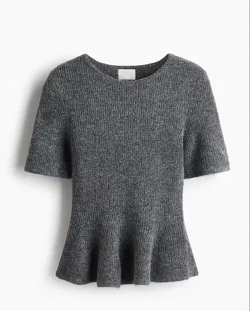 H&M 리브 니트 플럼 탑 M