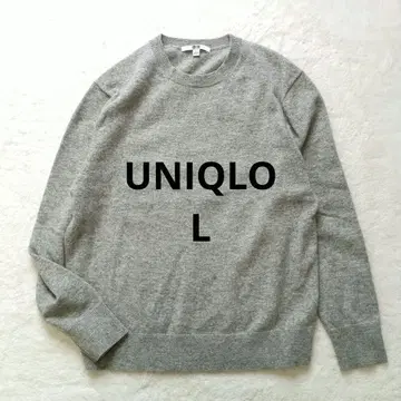 유니클로 캐시미어 니트 스웨터 L 그레이