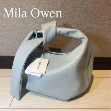 택 포함 Mila Owen 매듭 디자인 원 핸들 백 라이트 블루