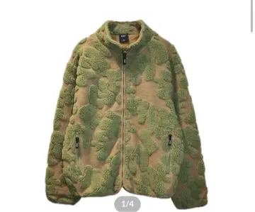 huf 카키 그린 카모 패턴 플리스 자켓 클리닝 완료