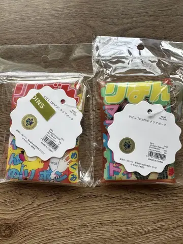 새상품! 리본 3COINS PVC 클리어 파우치 2개 세트