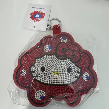 오사카 간사이 만박 산리오 키라키라 가죽 키링 키티