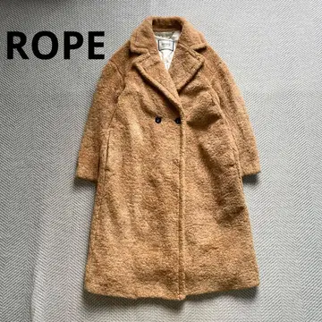 새상품급 로페 테디베어 코트 보아 코트 롱 코트 더블 카멜 M