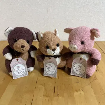 내추럴 스토리 봉제 인형 곰 다람쥐 돼지 레트로 (g