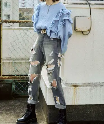 jouetie 쥬에티/데미지 보이즈 데님 M