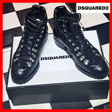 정가 16.8만 Dsquared2 메탈 로고 플레이트 마운틴 부츠 42