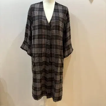 nano universe 나노 유니버스 체크 가운 코트