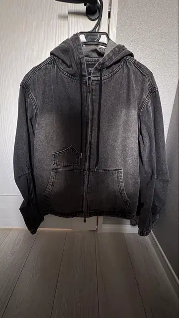 블랙 후디 더블 지퍼