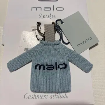 택 포함 새상품 mall 마로 캐시미어 스웨터형 키링 라이트 블루