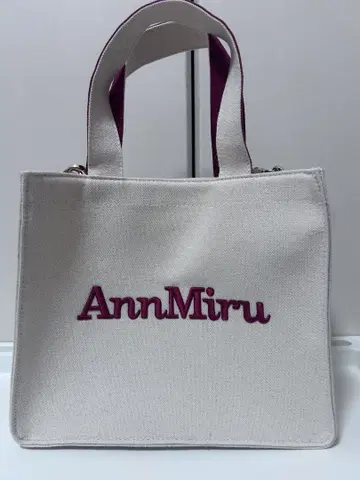 AnnMiru 숄더 토트 아이보리