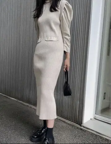 AMERI JACKET LIKE TIGHT KNIT DRESS