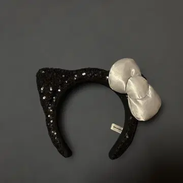 키티 머리띠 블랙