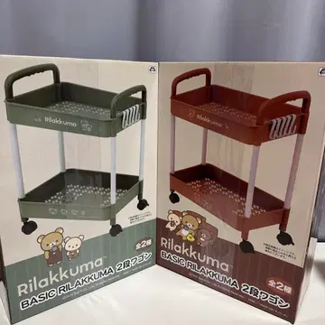 미개봉 san-x 리락쿠마 2단 서랍장 브라운/그린 2개