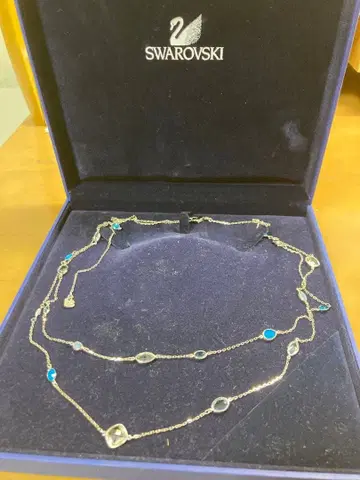 Swarovski 다층 목걸이 파란색 크리스탈