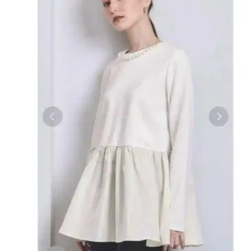 UNITED ARROWS 유나이티드 애로우즈 펄 페플럼 티셔츠