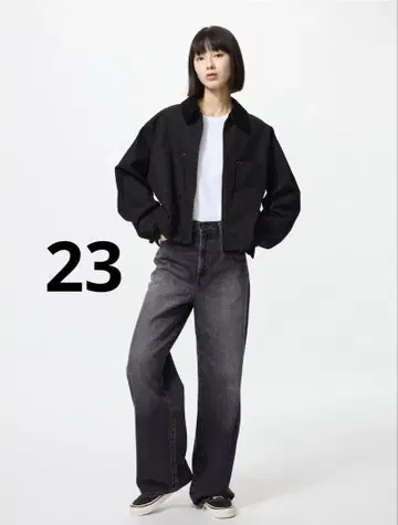 유니클로 와이드 스트레이트 청바지 23
