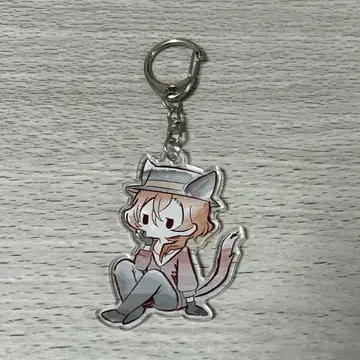 문호 스트레이독스 문스토 레트로풍 아크릴 키링 고양이 후드 나카하라 츄야