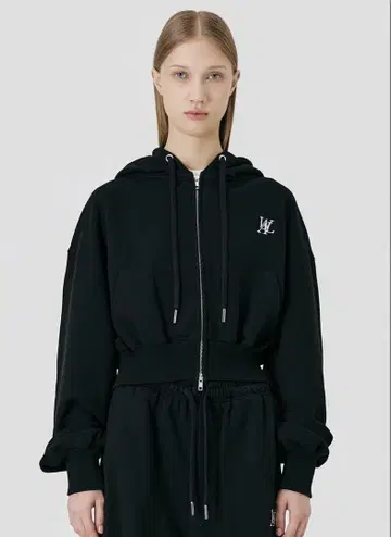 [ WOOALONG ] Signature crop hood 후드티 S