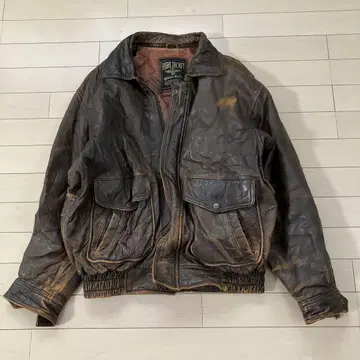 10.6 FLIGHT JACKET 가죽 자켓 브라운 LL