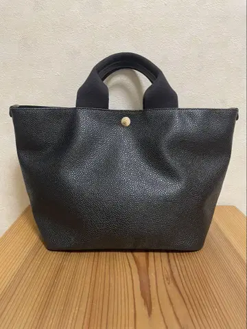 새상품급 TOPKAPI 탑카피 스코치 그레인 플레인 토트 M 블랙
