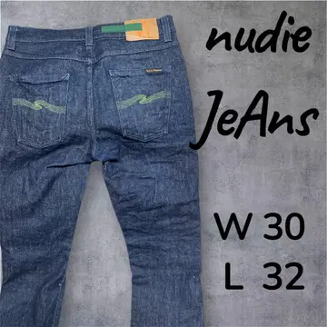 누디진 LEAN DEAN W30 x L32 그린 데님