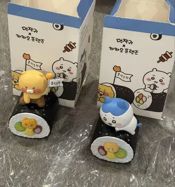 [한국 한정품] 치이카와 (먼작귀) 카카오프렌즈 김밥 피규어 2개 세트