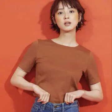 미사용 새상품 iNtimite / 백 오픈 리브 T셔츠