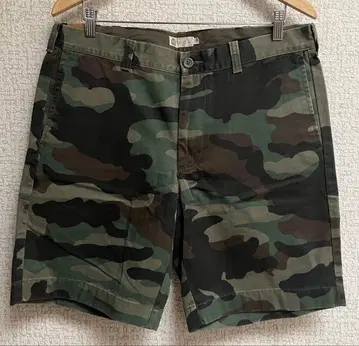 미사용 새상품 J.CREW 카모 패턴 카모플라주 패턴 숏팬츠 34 XL