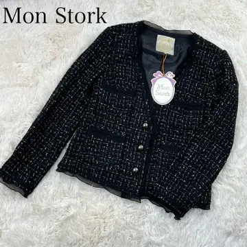 [ 미사용 새상품 ] MonStork 몽스토크 노카라 자켓 트위드