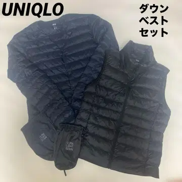 유니클로 울트라 라이트 다운 자켓 노카라 다운 베스트