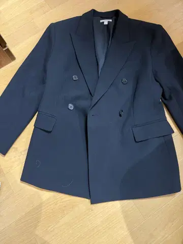 H&M 더블 테일러드 자켓 블랙