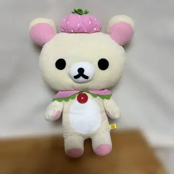 딸기 모자 코리락쿠마 봉제 인형 높이 45cm