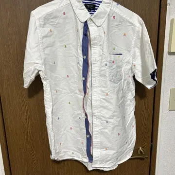 BEAMS HEART 자수 반팔 셔츠 XL