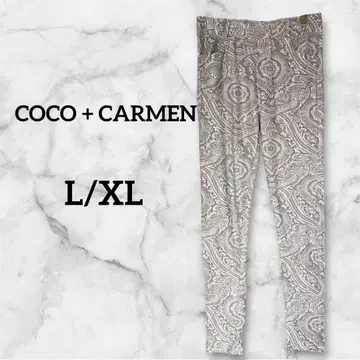 COCO + CARMEN 페이즐리 무늬 스키니 팬츠 L/XL 택 포함