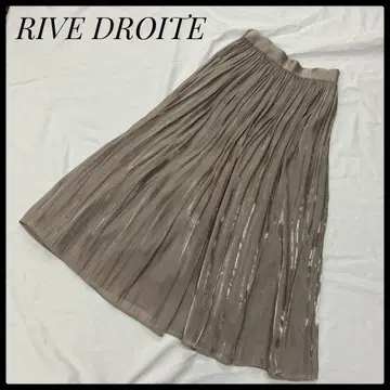 RIVE DROITE 라이트 그레이 플리츠 스커트