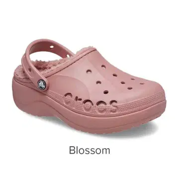 Crocs 바야 플랫폼 라인드 크로그 겨울 보아 샌들