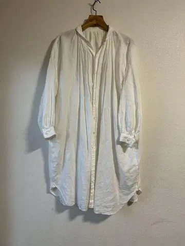 nest Robe 화이트 셔츠 원피스 긴팔 A라인