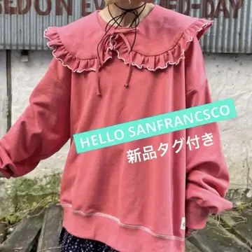 택 포함 새상품 헬로 샌프란시스코 빅 칼라 옷깃 맨투맨