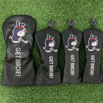새상품 [ 4세트 ] 도라에몽 골프클럽헤드커버 1+FW+UT+UT 블랙