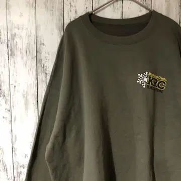 미국 빈티지 의류 Michigan Tech 프린트 트레이닝복 맨투맨 그린